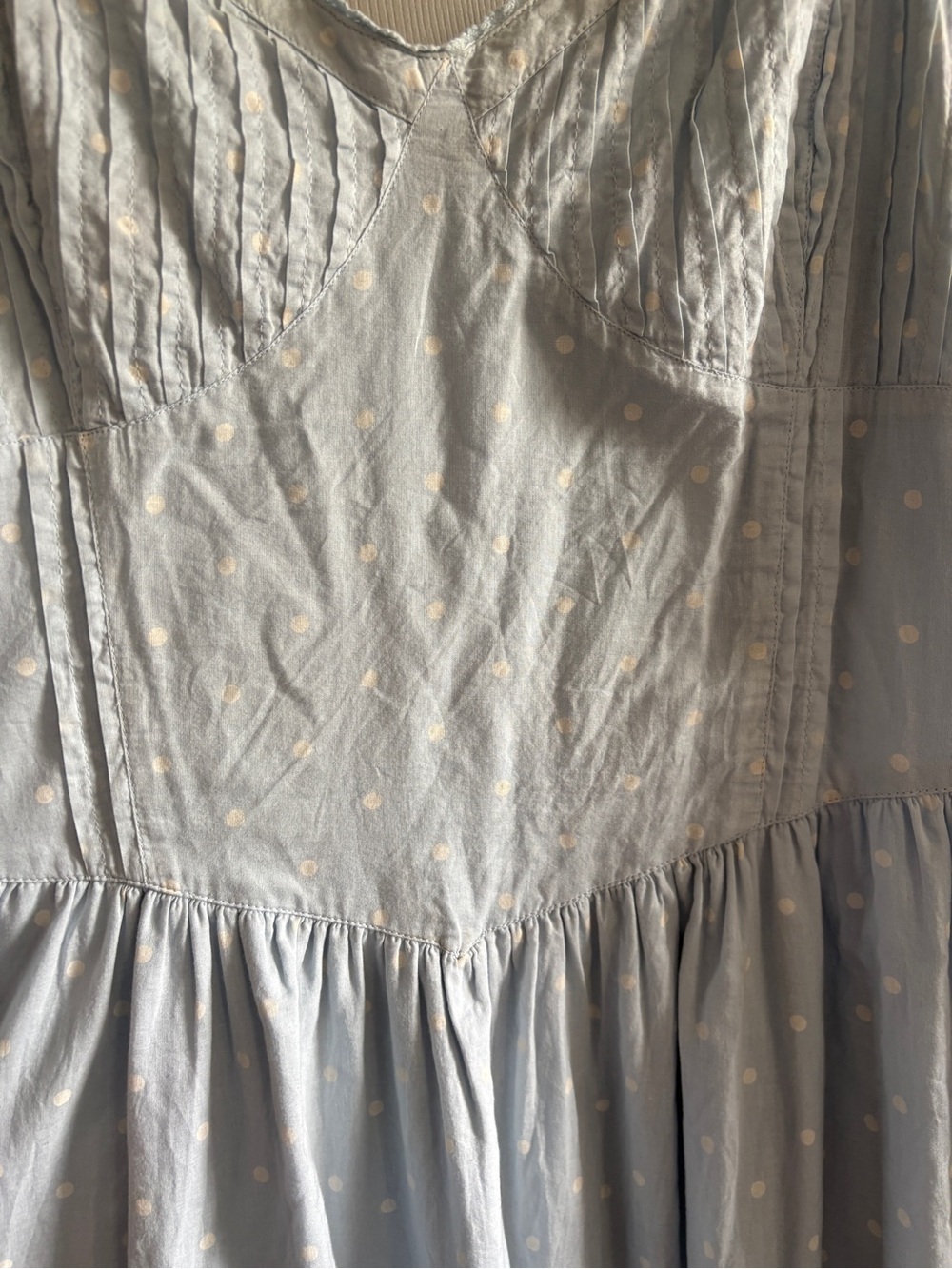 American eagle Light Blue Polka Dot Sundress — Sleeveless Midi Dress - Picture 2 of 4